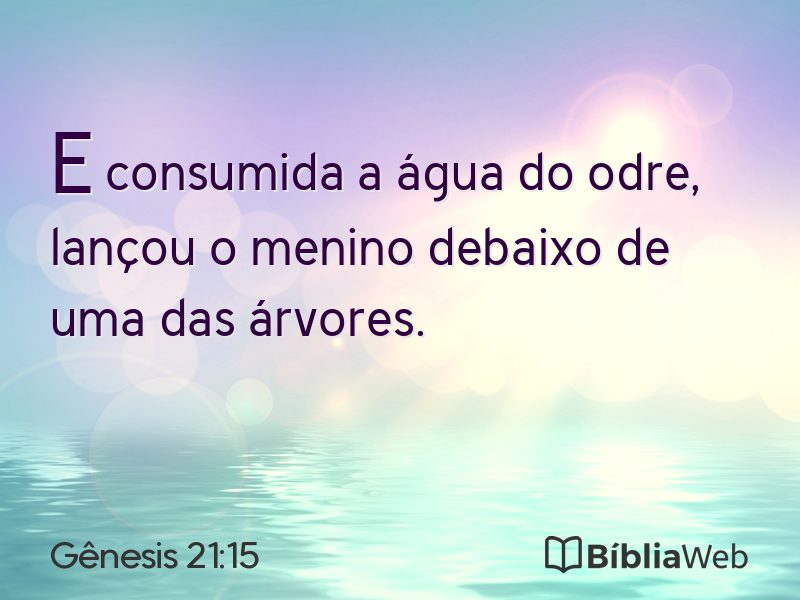 Gênesis 21:15 em imagem para compartilhar