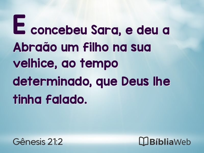 Gênesis 21:2 em imagem para compartilhar