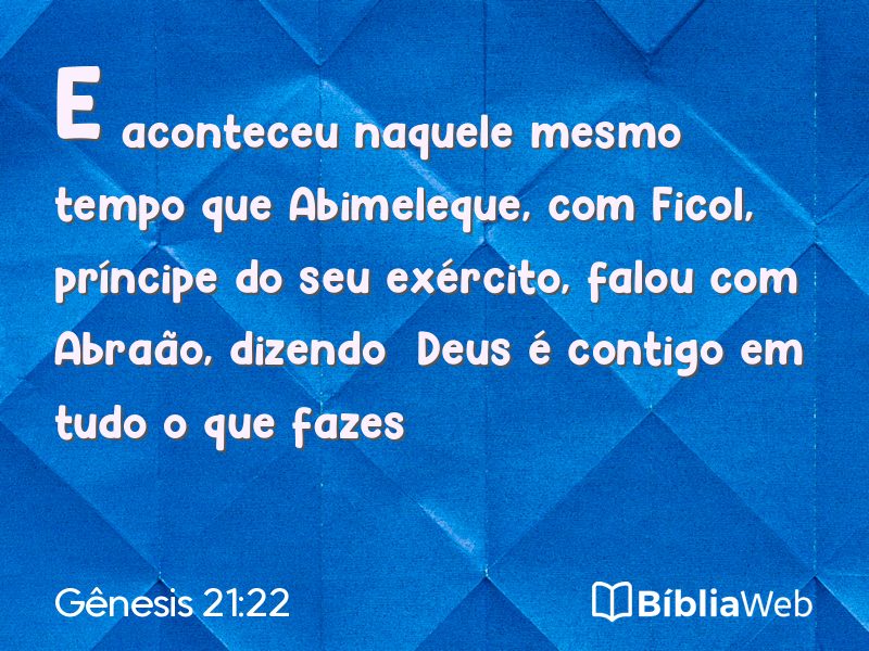 Gênesis 21:22 em imagem para compartilhar
