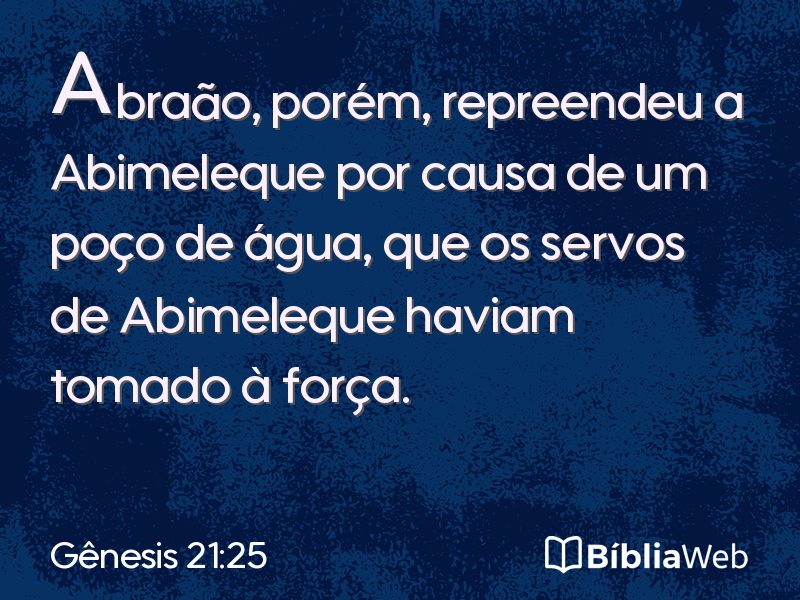 Gênesis 21:25 em imagem para compartilhar