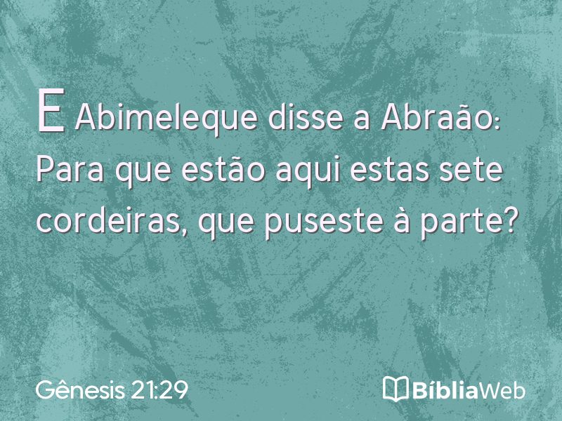Gênesis 21:29 em imagem para compartilhar