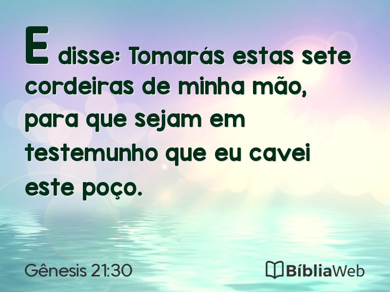 Gênesis 21:30 em imagem para compartilhar
