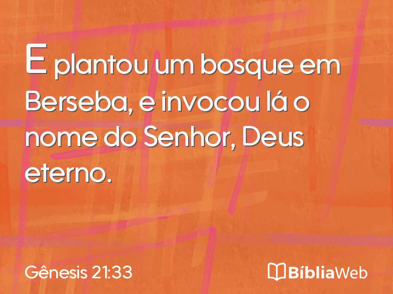 Gênesis 21:33 em imagem para compartilhar