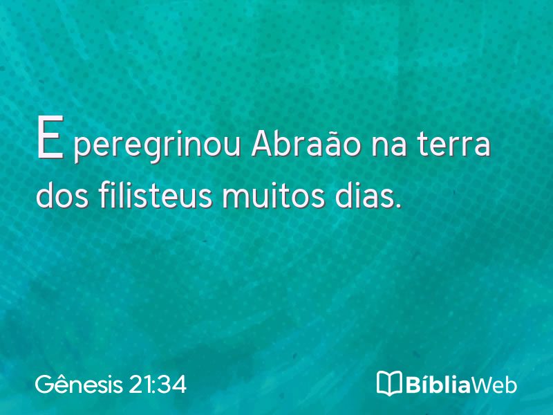 Gênesis 21:34 em imagem para compartilhar