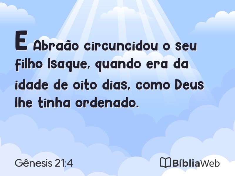 Gênesis 21:4 em imagem para compartilhar