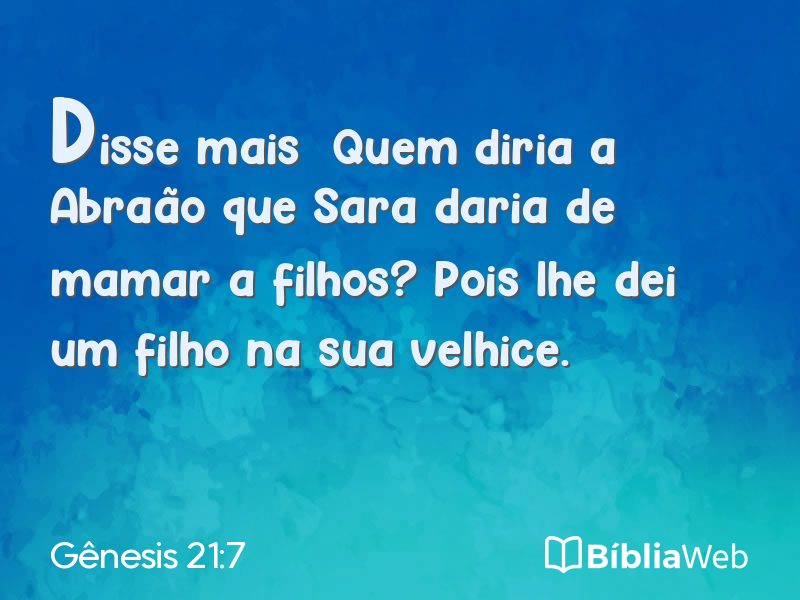 Gênesis 21:7 em imagem para compartilhar
