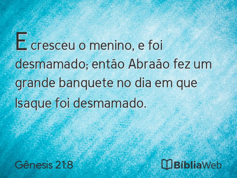 Gênesis 21:8 em imagem para compartilhar