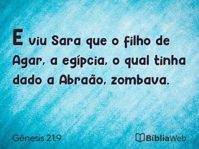Gênesis 21:9 em imagem para compartilhar