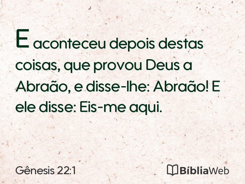 Gênesis 22:1 em imagem para compartilhar