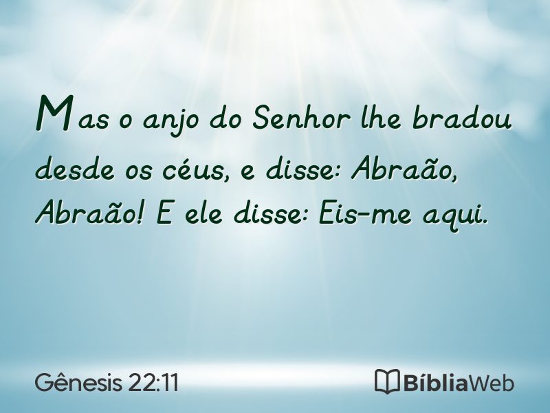 Gênesis 22:11 em imagem para compartilhar