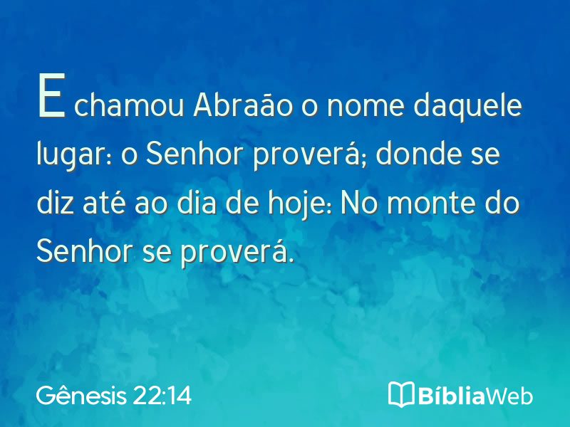Gênesis 22:14 em imagem para compartilhar