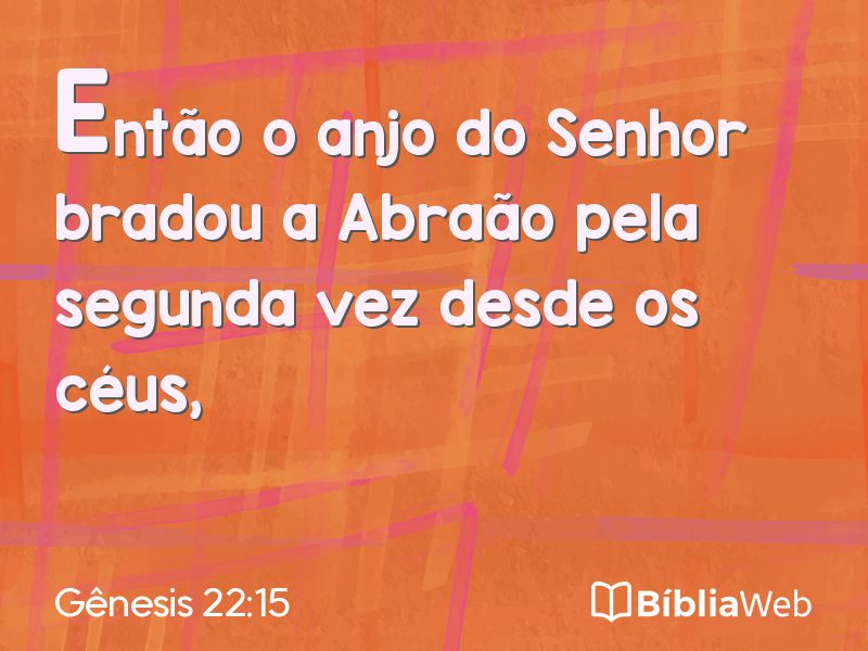 Gênesis 22:15 em imagem para compartilhar