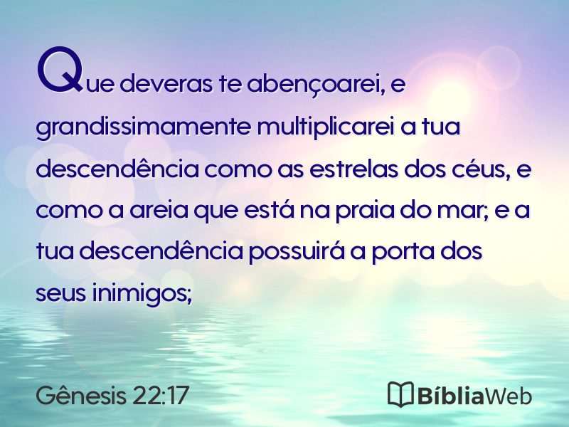 Gênesis 22:17 em imagem para compartilhar