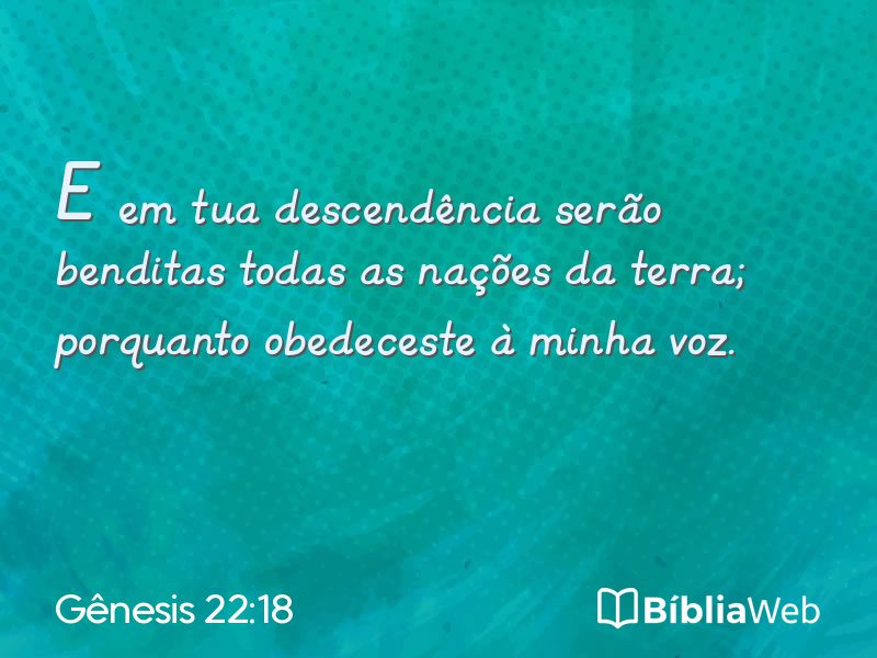 Gênesis 22:18 em imagem para compartilhar