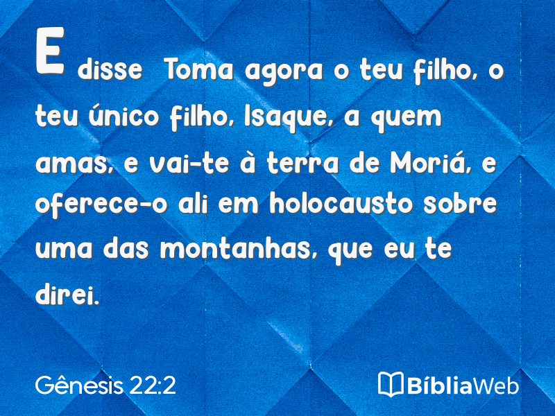 Gênesis 22:2 em imagem para compartilhar