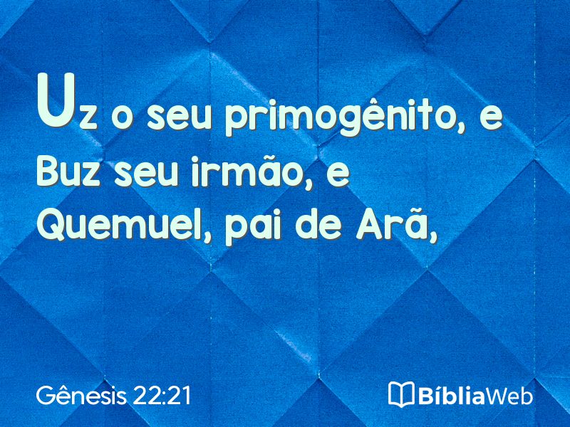 Gênesis 22:21 em imagem para compartilhar
