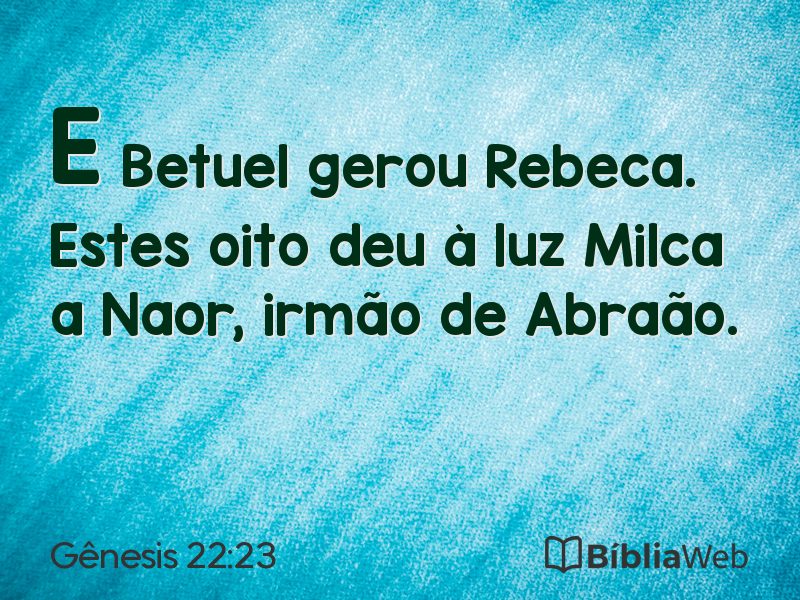 Gênesis 22:23 em imagem para compartilhar