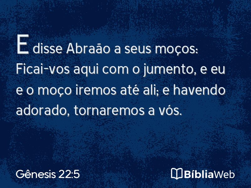 Gênesis 22:5 em imagem para compartilhar