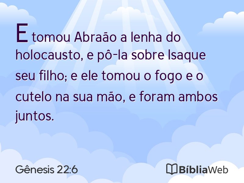 Gênesis 22:6 em imagem para compartilhar