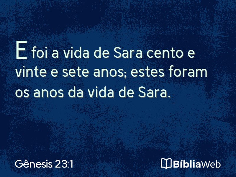 Gênesis 23:1 em imagem para compartilhar