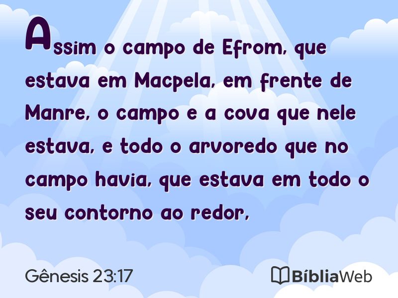 Gênesis 23:17 em imagem para compartilhar