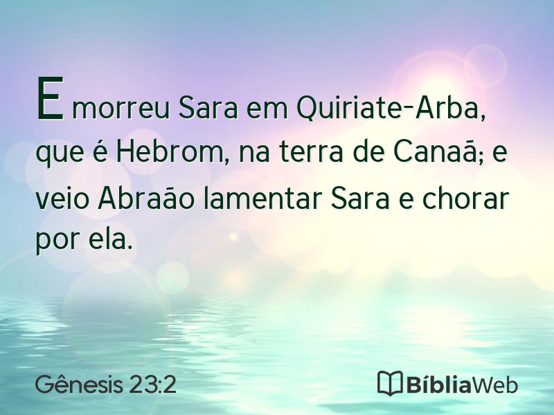 Gênesis 23:2 em imagem para compartilhar