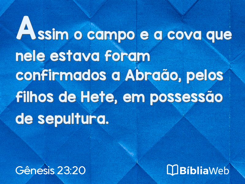 Gênesis 23:20 em imagem para compartilhar
