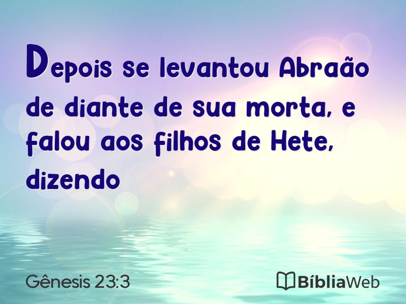 Gênesis 23:3 em imagem para compartilhar