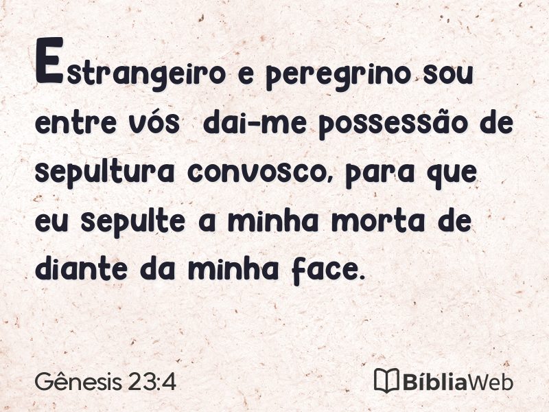 Gênesis 23:4 em imagem para compartilhar