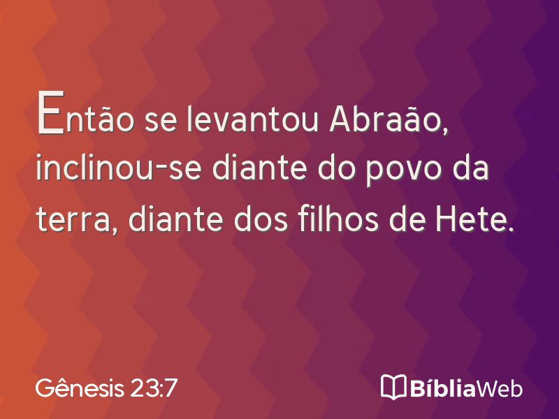 Gênesis 23:7 em imagem para compartilhar