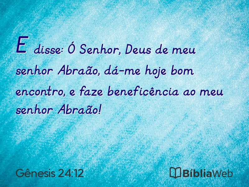 Gênesis 24:12 em imagem para compartilhar