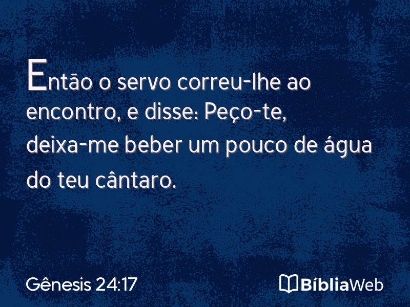 Gênesis 24:17 em imagem para compartilhar
