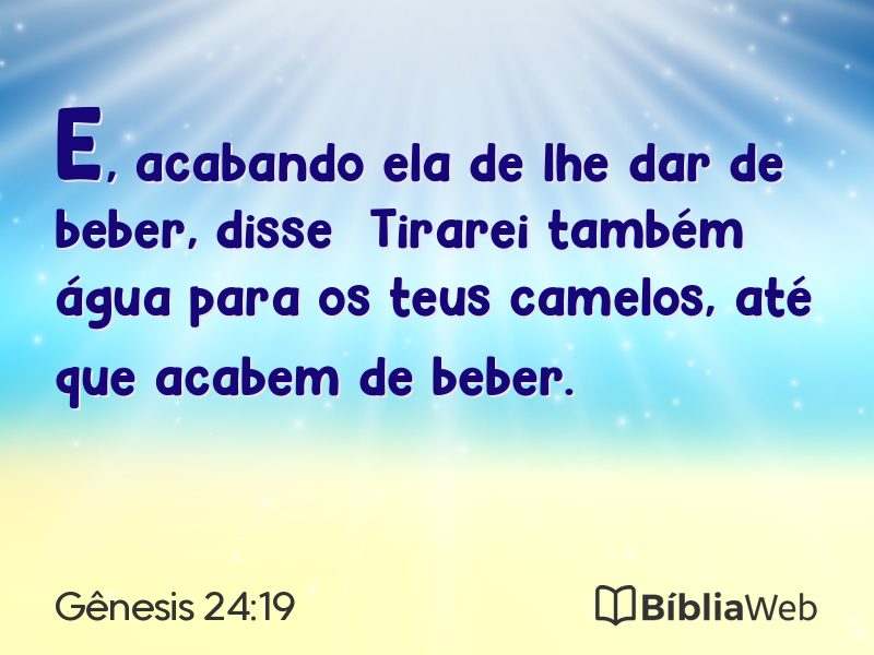 Gênesis 24:19 em imagem para compartilhar