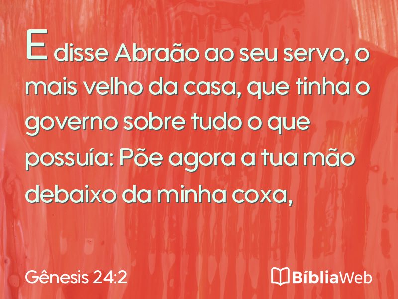 Gênesis 24:2 em imagem para compartilhar