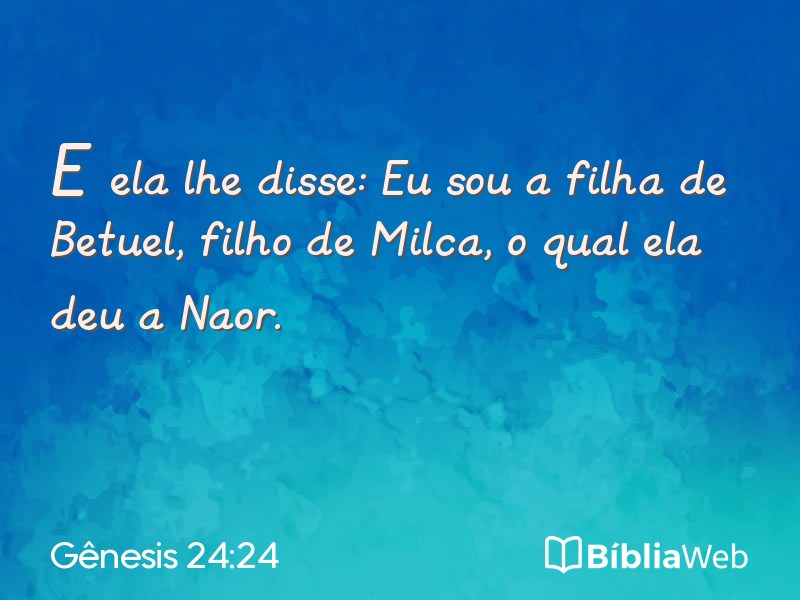 Gênesis 24:24 em imagem para compartilhar