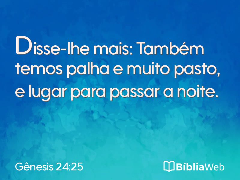 Gênesis 24:25 em imagem para compartilhar