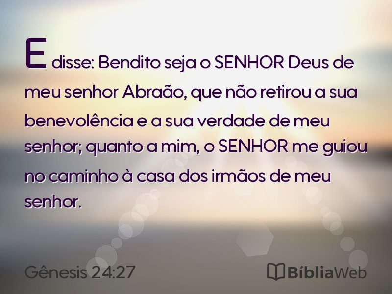 Gênesis 24:27 em imagem para compartilhar