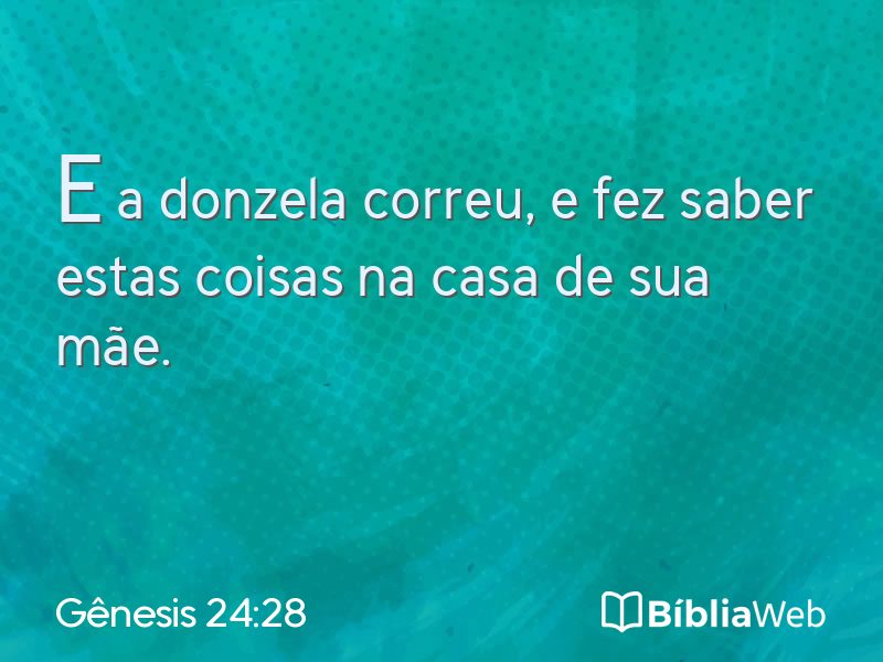 Gênesis 24:28 em imagem para compartilhar