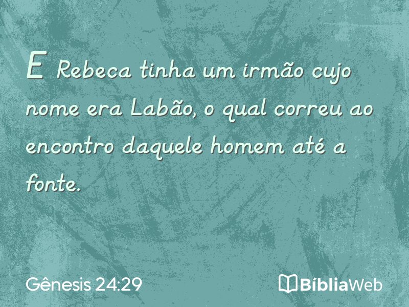 Gênesis 24:29 em imagem para compartilhar