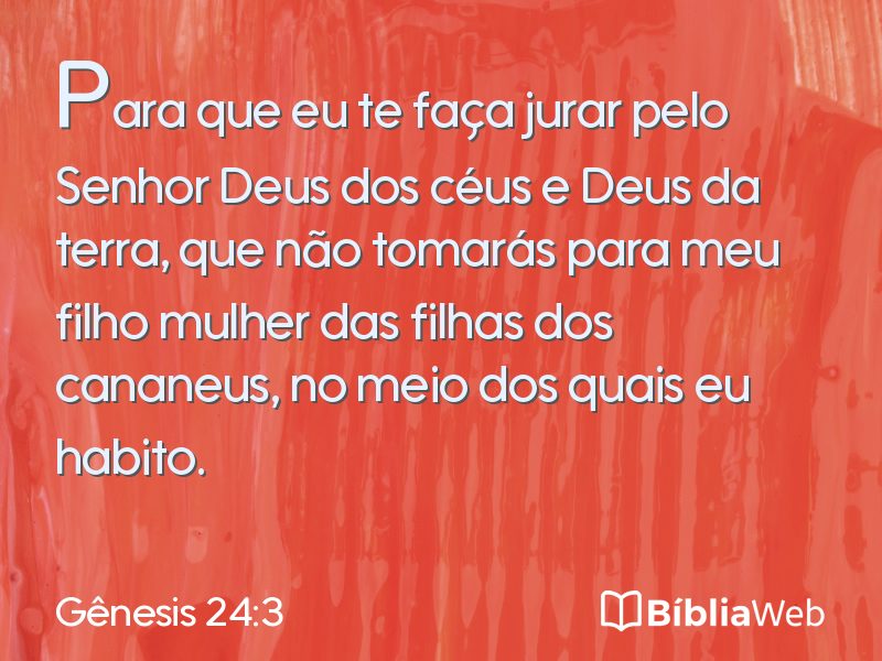 Gênesis 24:3 em imagem para compartilhar
