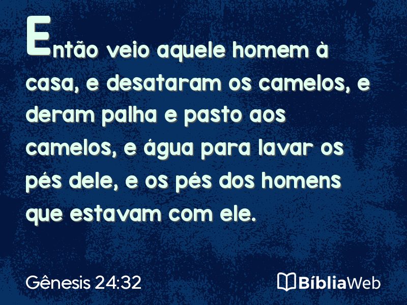 Gênesis 24:32 em imagem para compartilhar