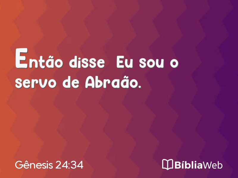 Gênesis 24:34 em imagem para compartilhar