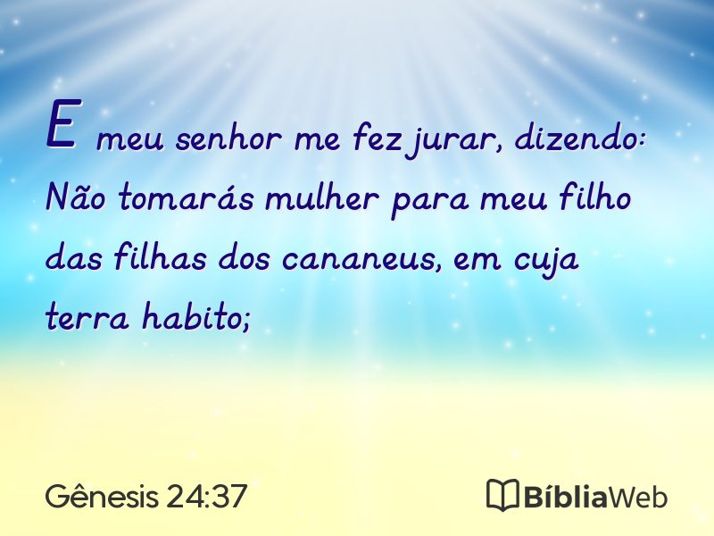 Gênesis 24:37 em imagem para compartilhar