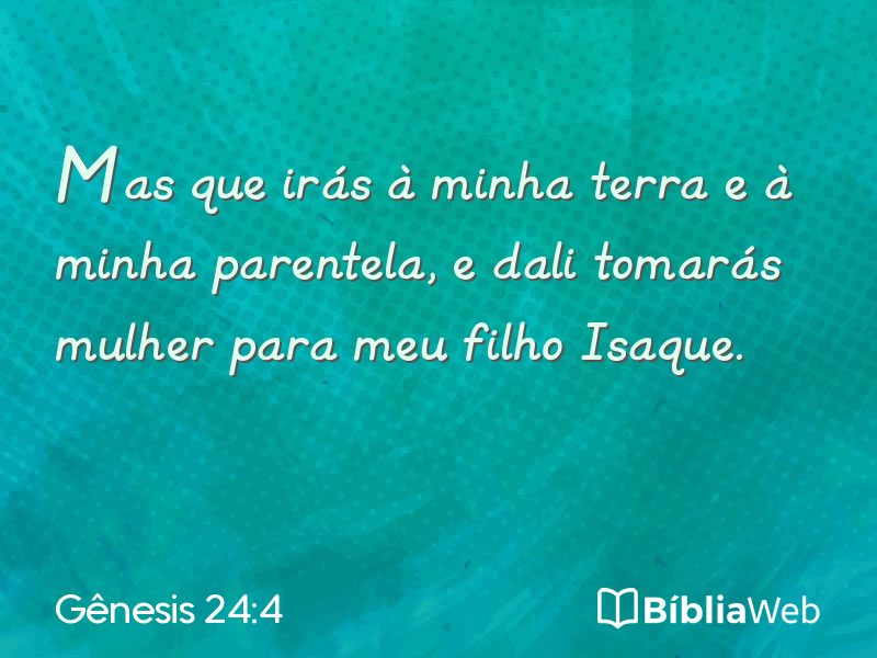 Gênesis 24:4 em imagem para compartilhar