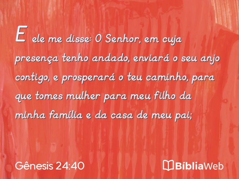 Gênesis 24:40 em imagem para compartilhar