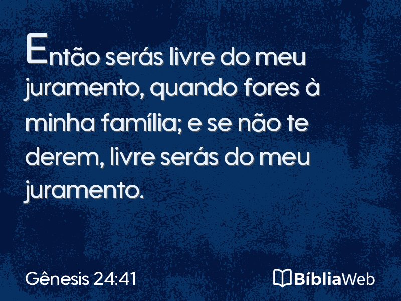 Gênesis 24:41 em imagem para compartilhar