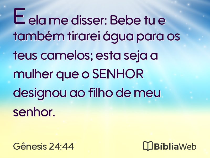 Gênesis 24:44 em imagem para compartilhar