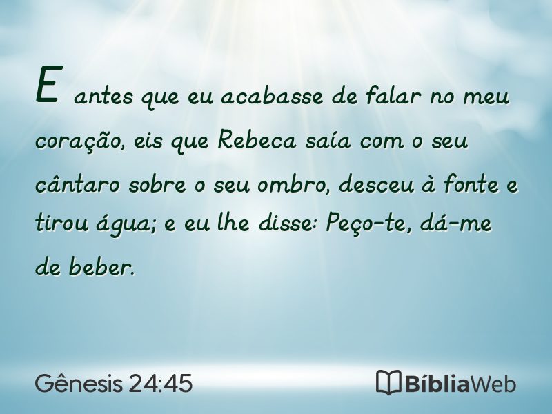 Gênesis 24:45 em imagem para compartilhar