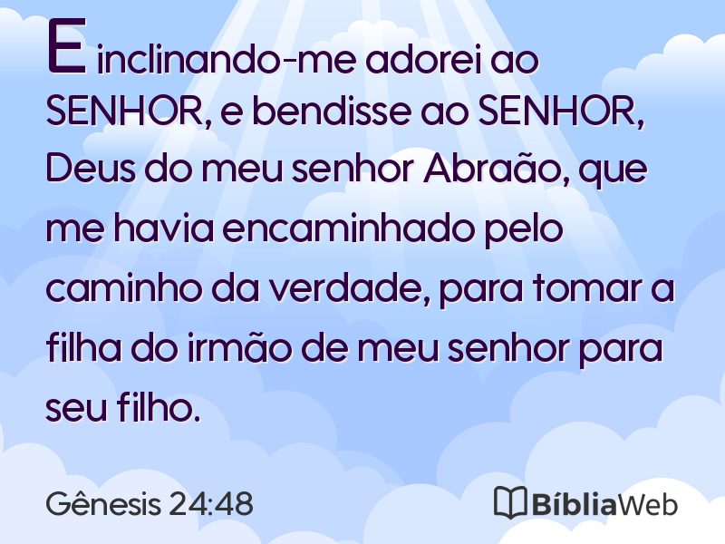 Gênesis 24:48 em imagem para compartilhar