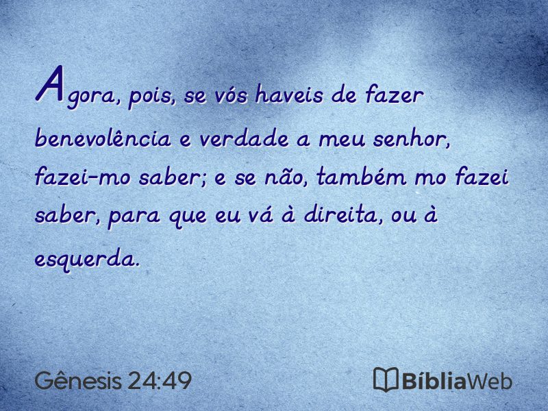 Gênesis 24:49 em imagem para compartilhar